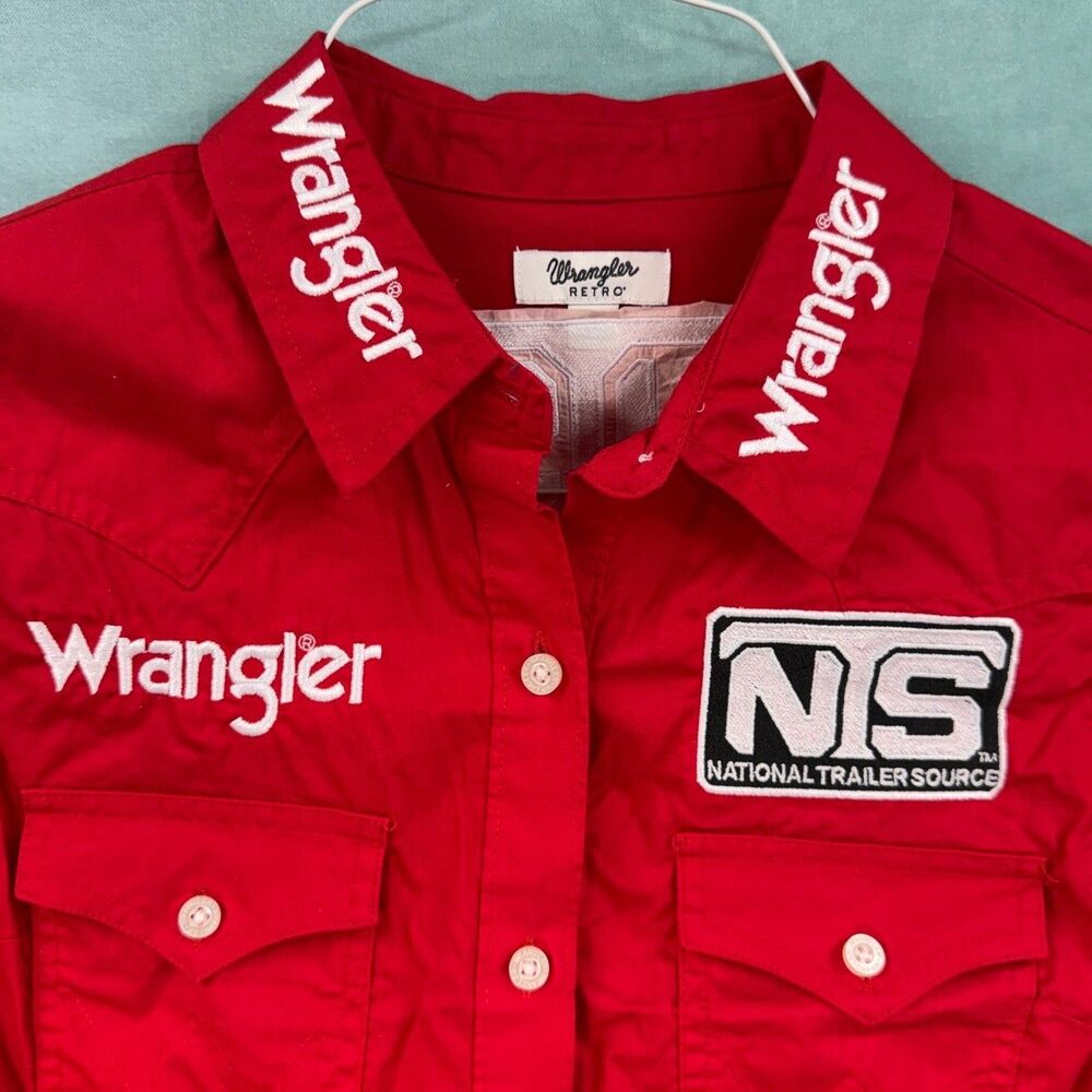 Wrangler Retro Western Shirt Womens S Red NTS National Trailer Source